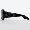 Majorette Oversized Round Sunglasses in Black