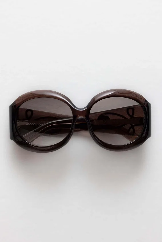 Majorette Oversized Round Sunglasses in Brown
