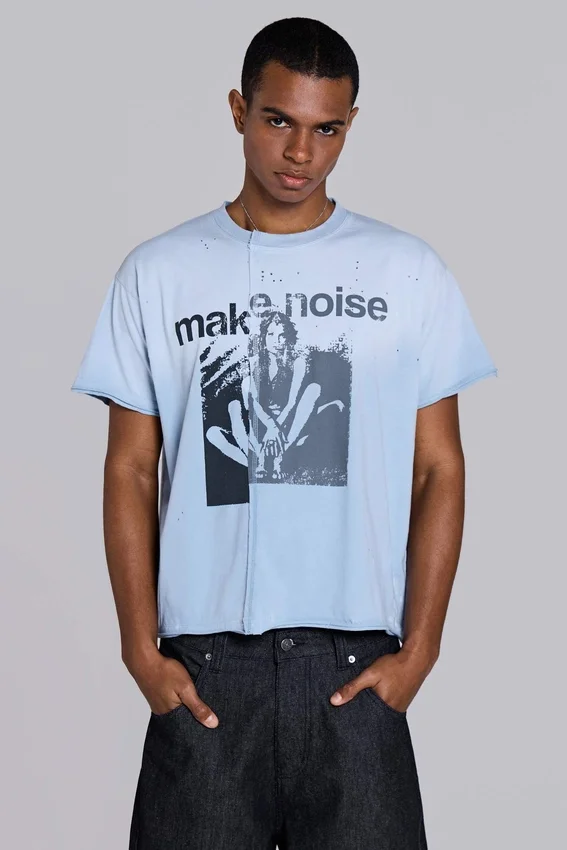 Make Noise Spliced Cropped T-Shirt