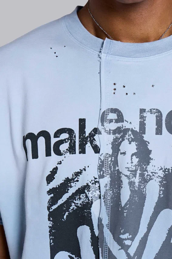Make Noise Spliced Cropped T-Shirt