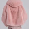 Mara Oversized Faux Fur Coat in Pink