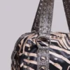 Marza PU Leather Studded Bag in Zebra