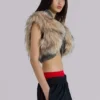 Meka Faux Fur Knit Shrug