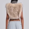 Meka Faux Fur Knit Shrug