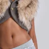 Meka Faux Fur Knit Shrug