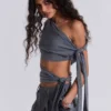 Mena Asymmetric Top in Grey