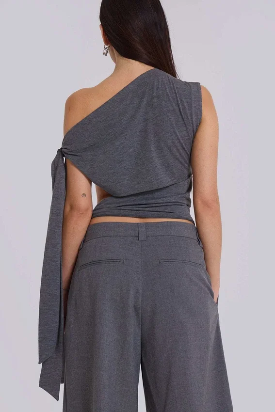 Mena Asymmetric Top in Grey