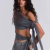 Mena Asymmetric Top in Grey