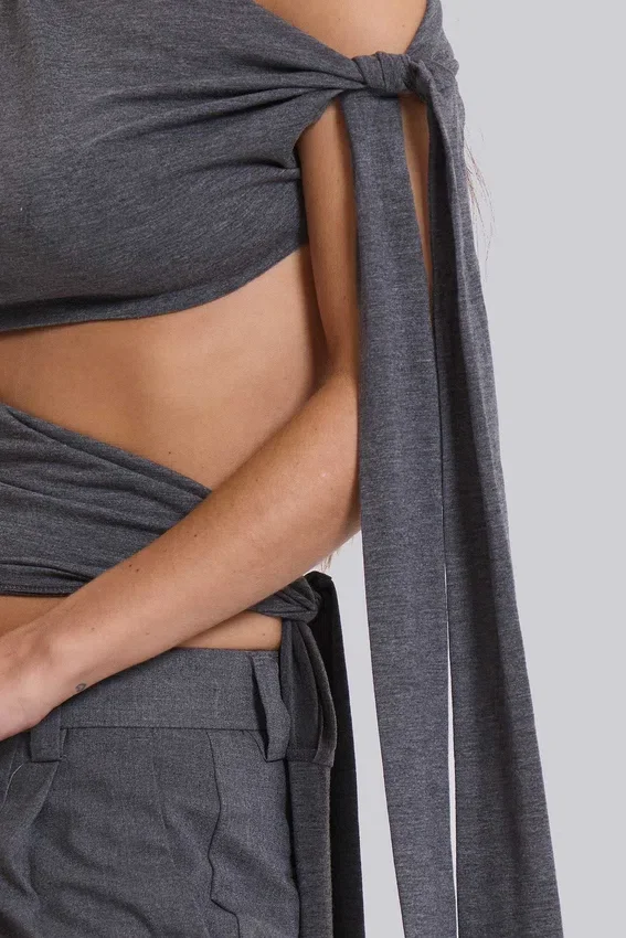 Mena Asymmetric Top in Grey