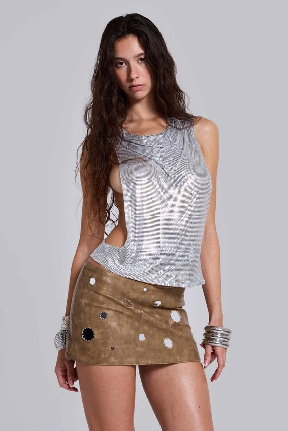 Mirielle PU Leather Mini Skirt
