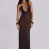 Moara Knit Plunge Maxi Dress