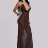 Moara Knit Plunge Maxi Dress