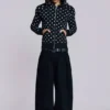 Mono Black Polkadot Hoodie