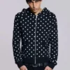 Mono Black Polkadot Hoodie