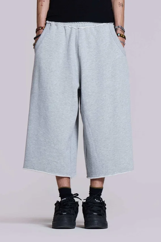 Monster 3/4 Grey Marl Shorts
