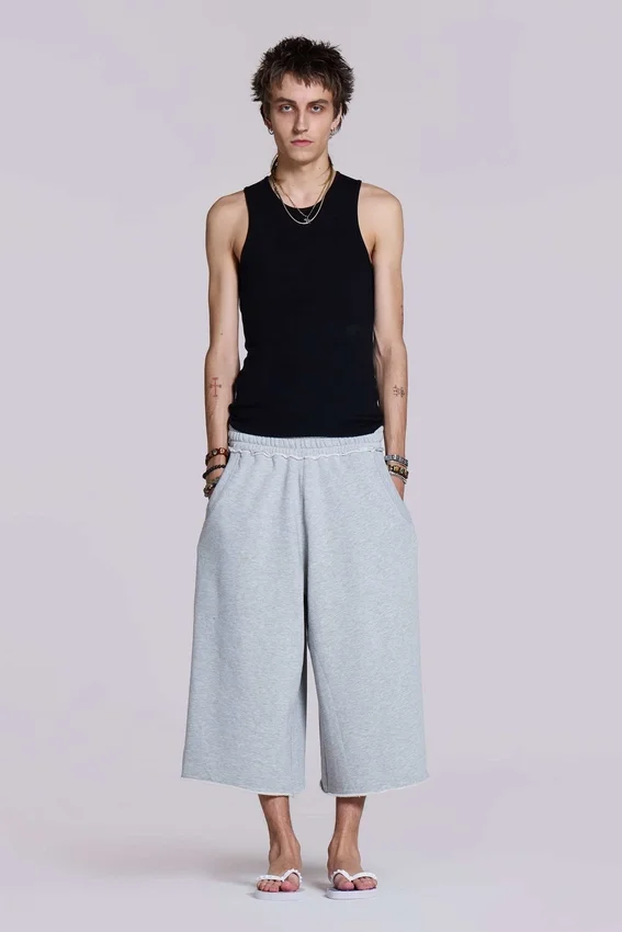 Monster 3/4 Grey Marl Shorts