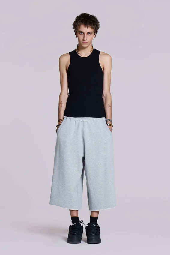 Monster 3/4 Grey Marl Shorts