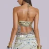 Chara Embellished Mirror Mini Skirt