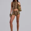 Myrica Mirror Mini Shorts