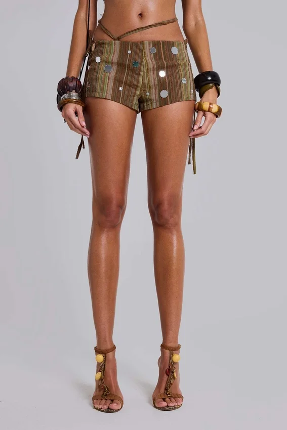 Myrica Mirror Mini Shorts