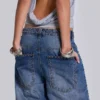 Nailed Studded Colossus Jeans in Mid Blue Wash