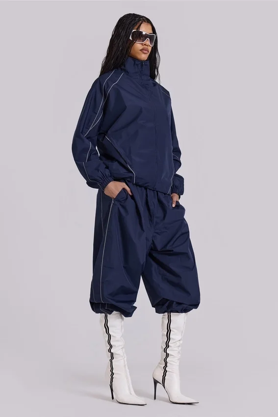 Navy Vapor Tracksuit Bottoms