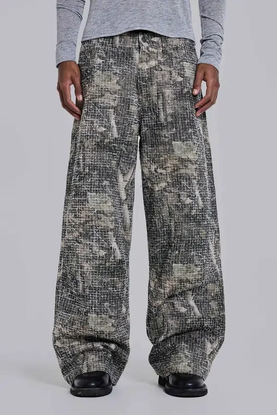 Needle Punch Woodland Camo Colossus Jeans