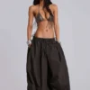 Nexis Nylon Balloon Parachute Pants in Khaki