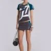 No. 5 Lace Up Football Baby Tee