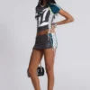 No. 5 Lace Up Football Baby Tee