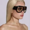 Noctra XL Stud Sunglasses in Amber