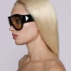 Noctra XL Stud Sunglasses in Amber