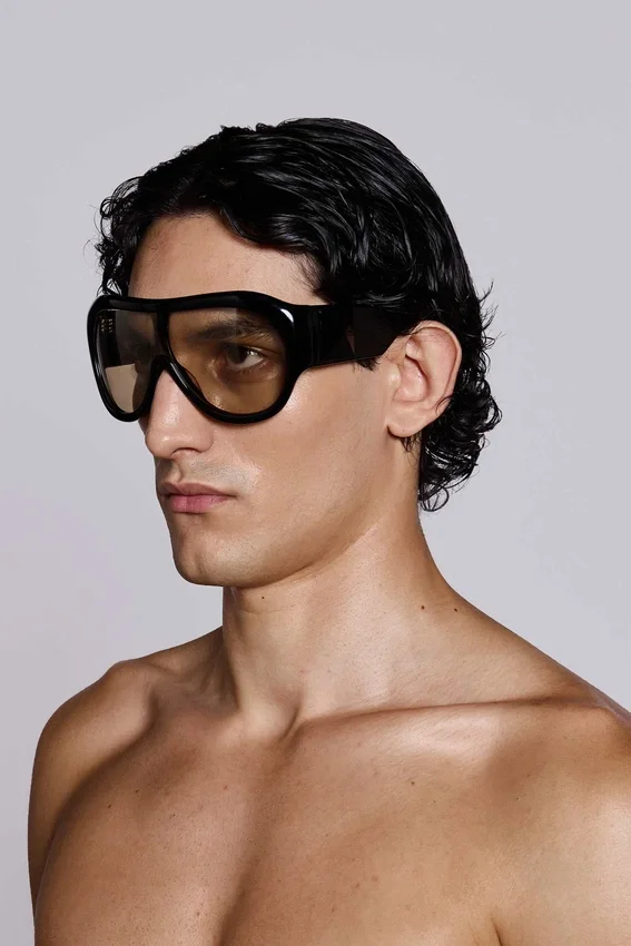Noctra XL Stud Sunglasses in Amber