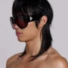 Noctra XL Stud Sunglasses in Damson
