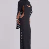 Noir Knit Maxi Dress in Black