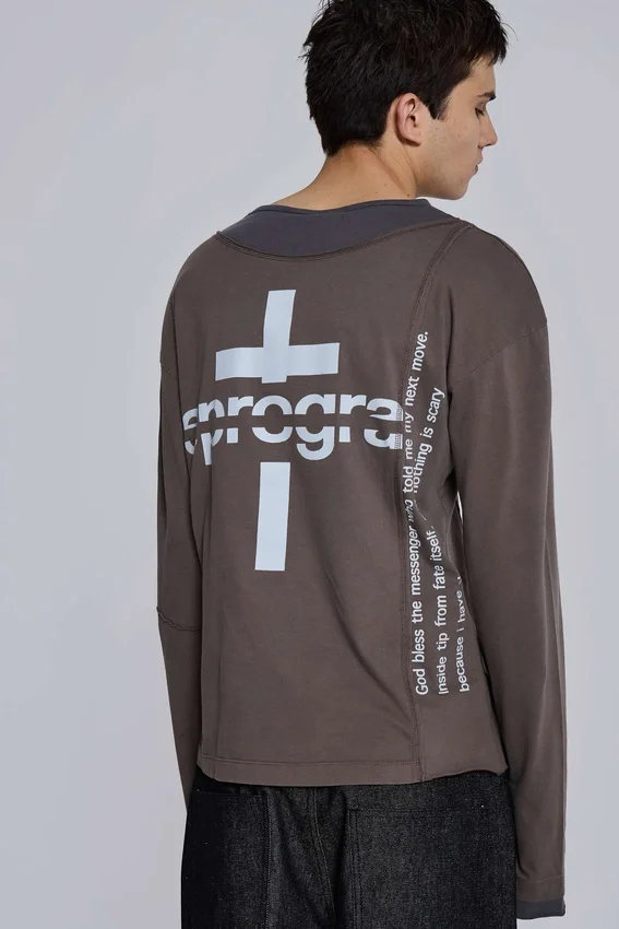 Noise Double Layer Long Sleeve Top