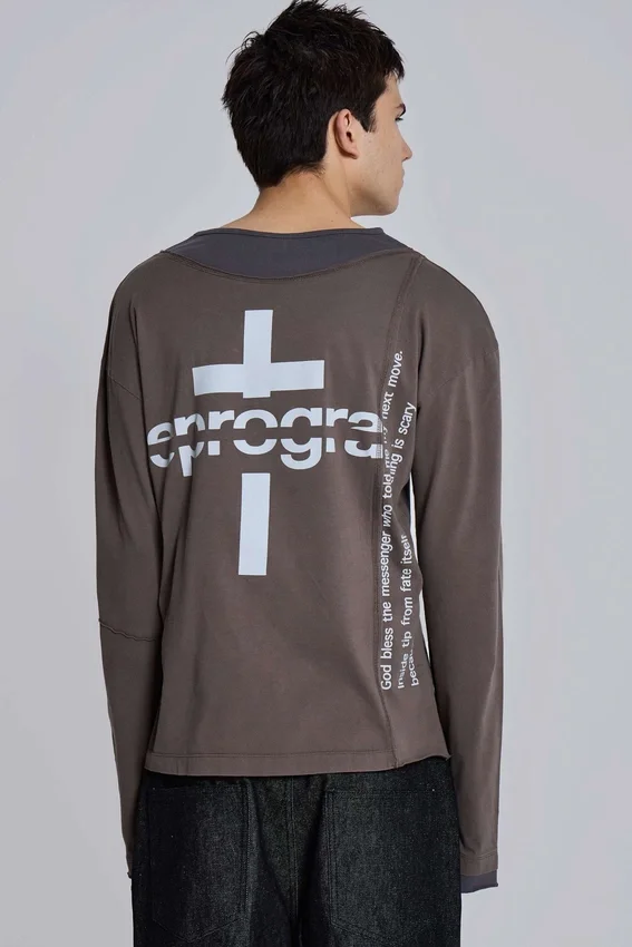 Noise Double Layer Long Sleeve Top