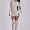 Oatmeal Mist Mini Dress