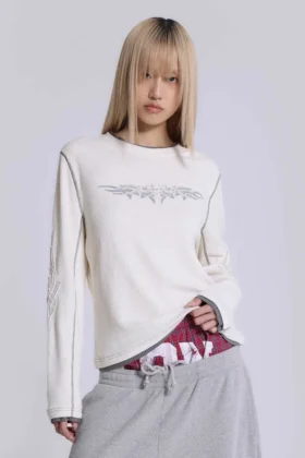 Off White Tattoo Applique Tee