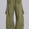 Olive XL Parachute Cargo Pants