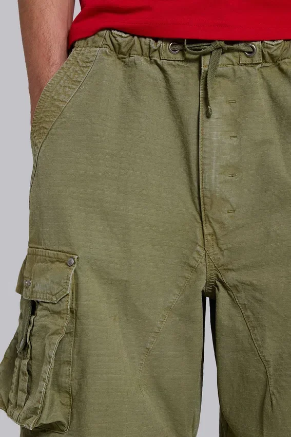 Olive XL Parachute Cargo Pants