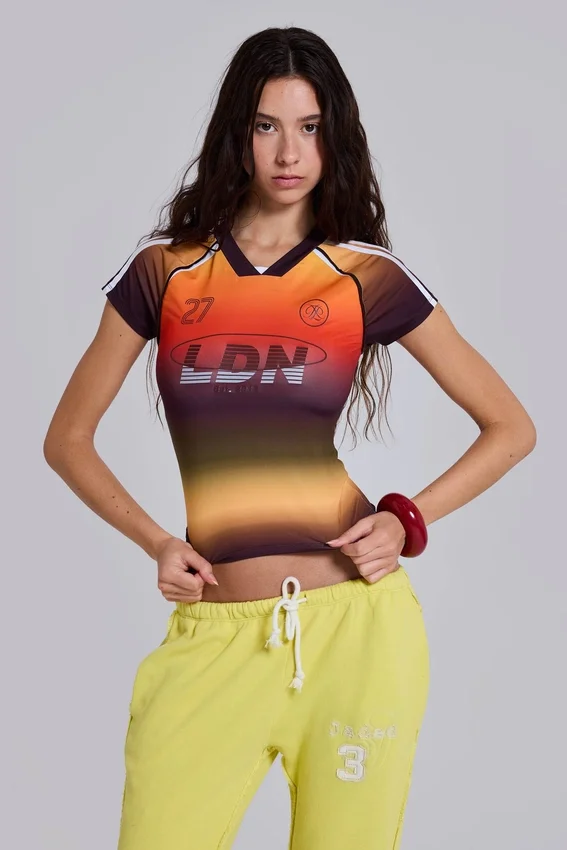 Ombre No.13 Football Baby Tee