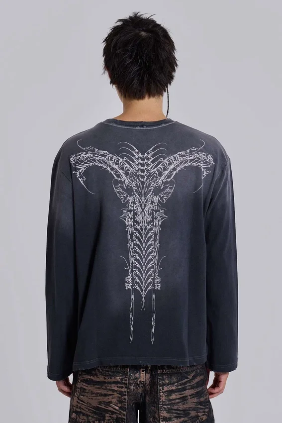 Opaque Navy LS Top