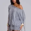 Ophidian Fringe Jersey Mini Dress