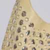 Osmium Studded Leather Bag in Cream
