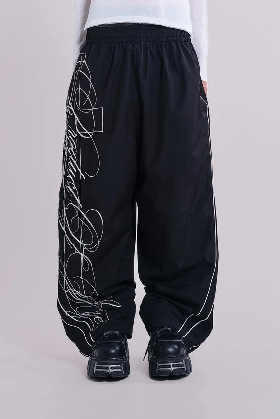 P.O.A. Black Vapor Tracksuit Bottoms