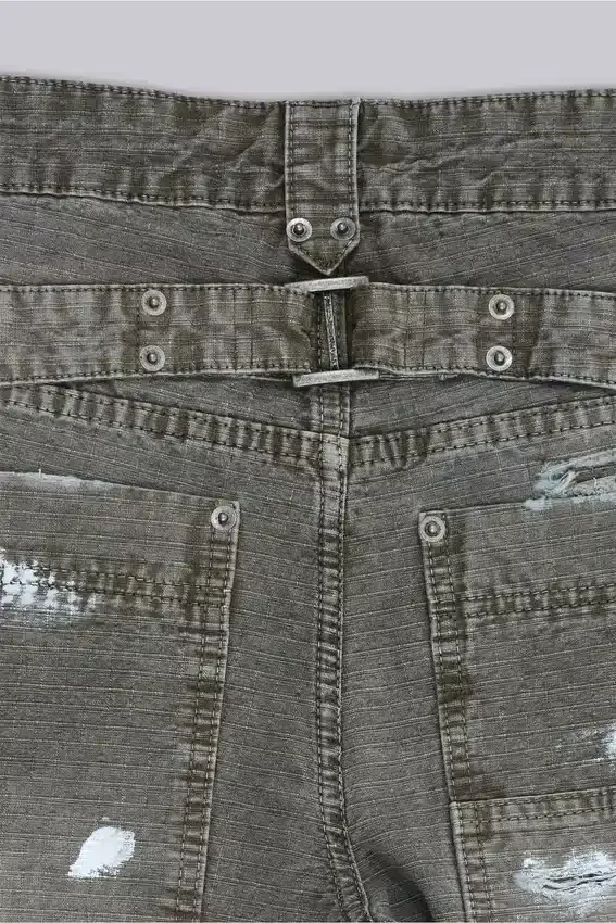 Painted Khaki Ripstop Carpenter Jeans
