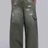 Painted Khaki Ripstop Carpenter Jeans