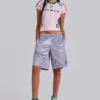 Pink No.13 Football Baby Tee