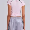 Pink No.13 Football Baby Tee